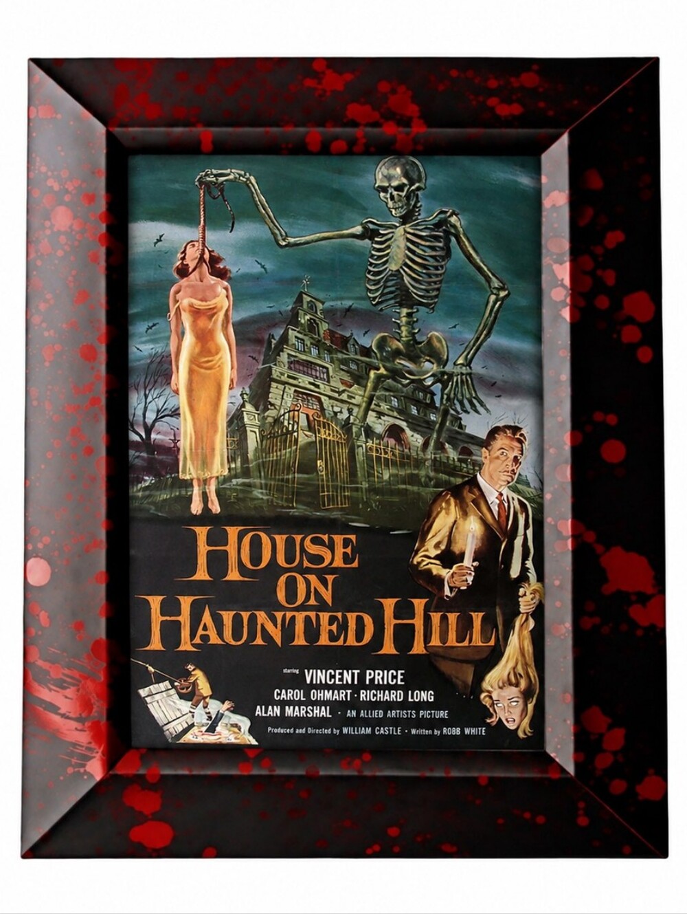 Vincent Price Actor Retro Vintage Cult classic Horror House On Haunted Hill Art